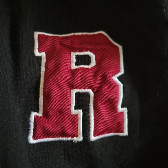 😊 HOST PK Vtg Cotton:On Varsity Jacket Sz S Forever Young Smile Okay Black Gray - Picture 4 of 7